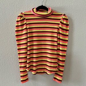 Maeve by Anthropologie | Multi-Color Striped Turtle Neck | Size Small